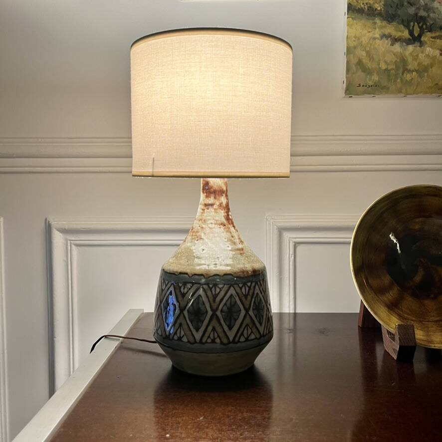 Ceramic lamp by Jean-Claude Malarmey