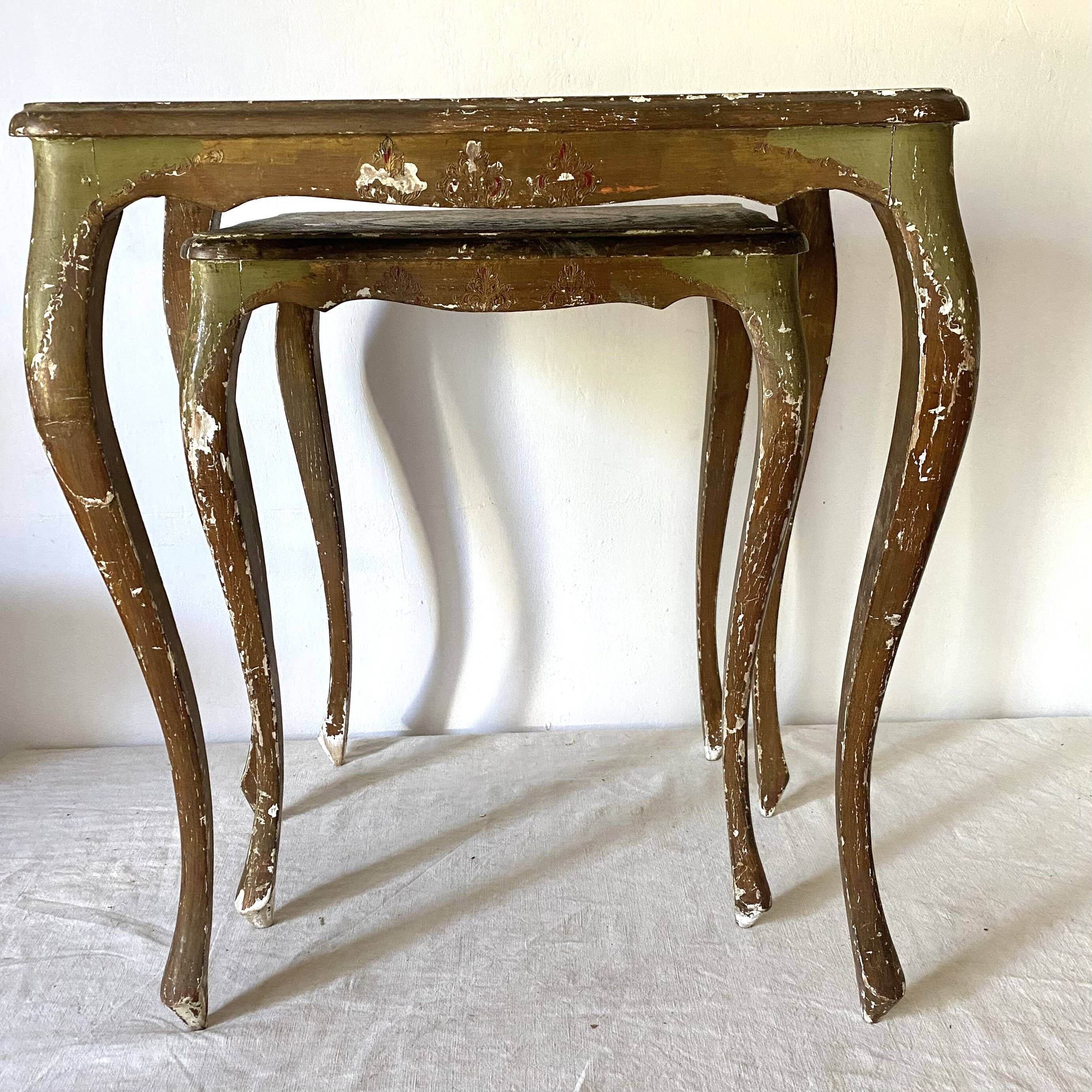 Nest of tables in Florentine style, Italy.