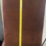 Quatre chaises chrome et velours ras marron design 70