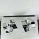 Pair of chrome spiral wall lights from the seventies/Space Age, 1970s.
