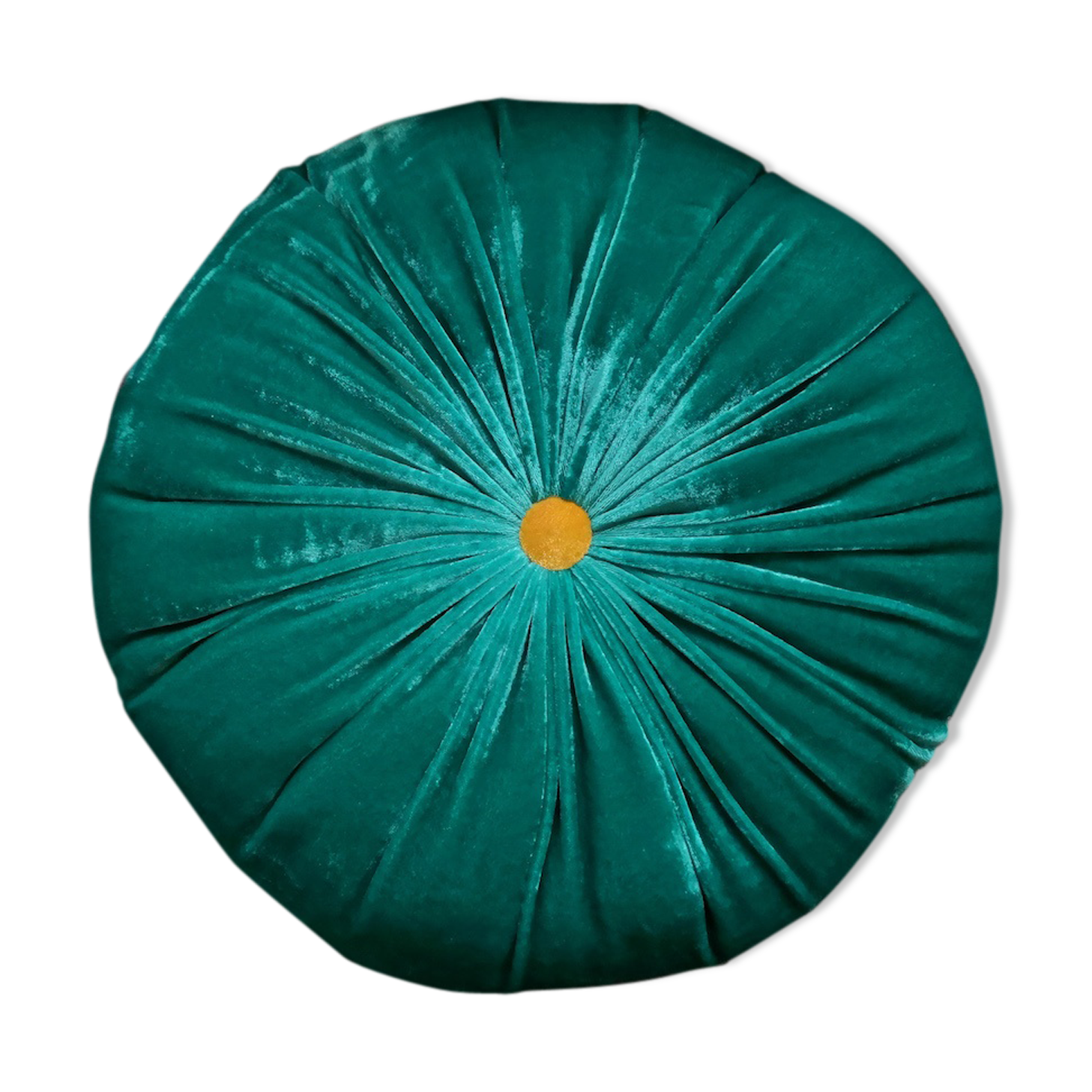 Turquoise round cushion