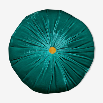 Turquoise round cushion