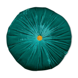 Turquoise round cushion