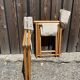4 mid-century safari folding chairs