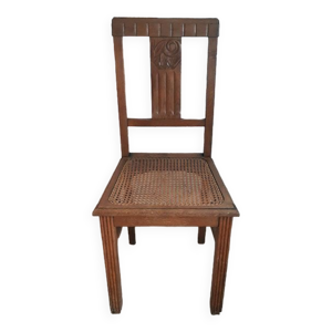 Chaise cannée art déco