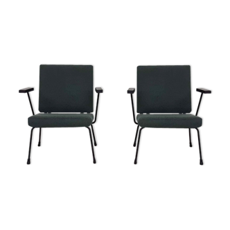 Set of 2 armchairs model 1407 by Wim Rietveld and A.R. Cordemeyer for Gispen, 1954 Dutch Design