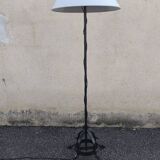 Brutalist wrought iron floor lamp