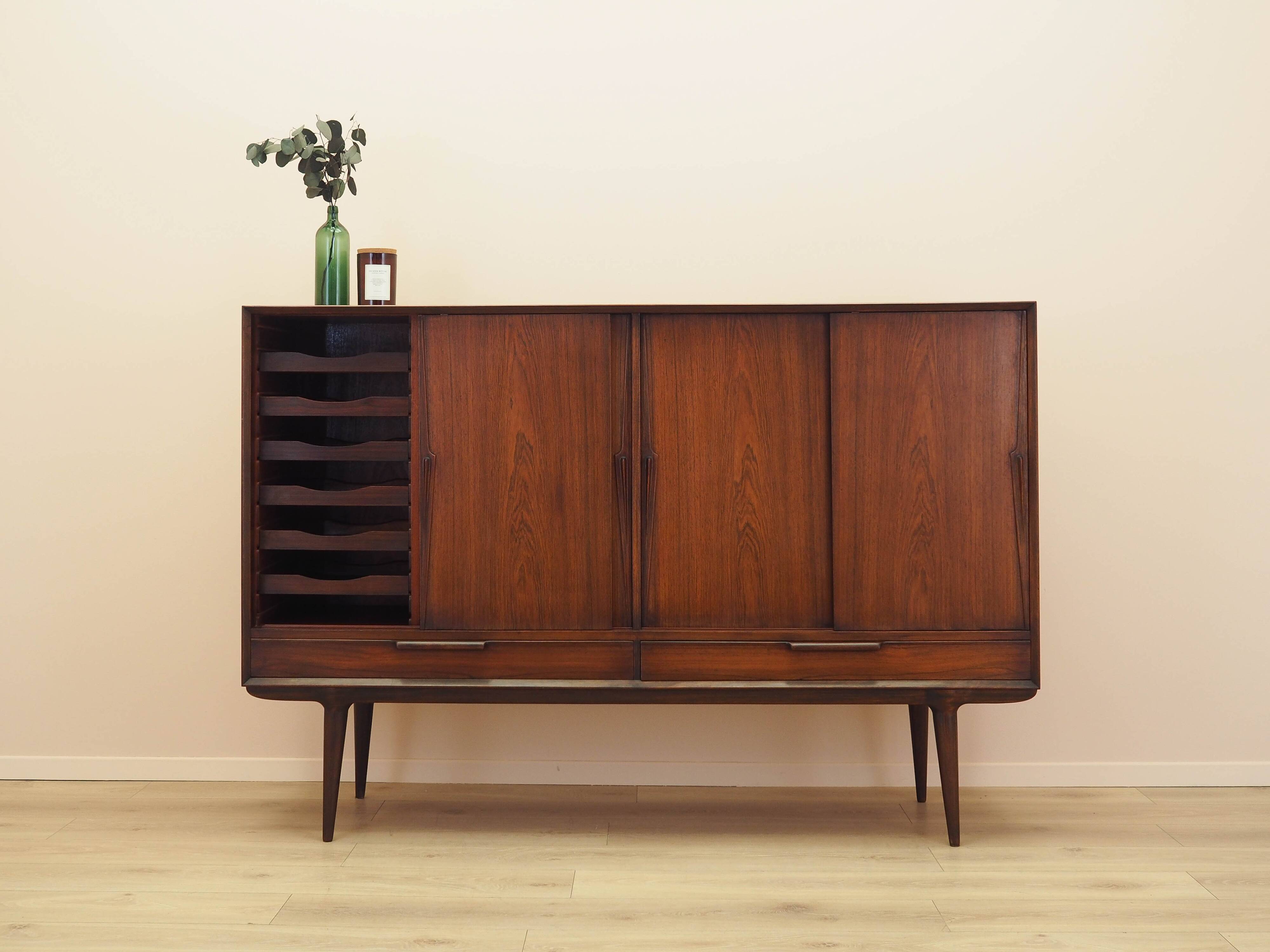 Rosewood highboard, Danish design, 1970s, manufacturer: Omann Jun