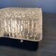 Plafonniers carrés en verre holophane, années 1960-1970