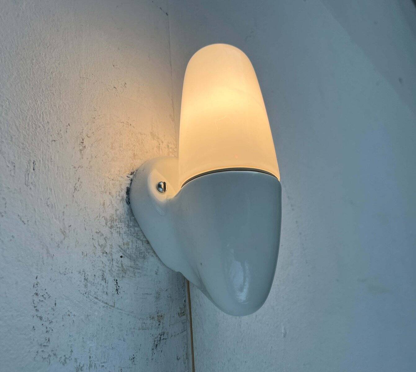 Mid-Century Modern German Ceramic 6065 Sconce by Wilhelm Wagenfeld for Lindner, 1950s