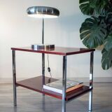 International Furniture side table, chrome and rosewood, 1970