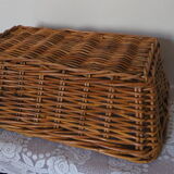 Wicker storage basket