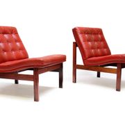 Two Danish Rosewood Lounge Chairs by Ole Knudsen For France & Son