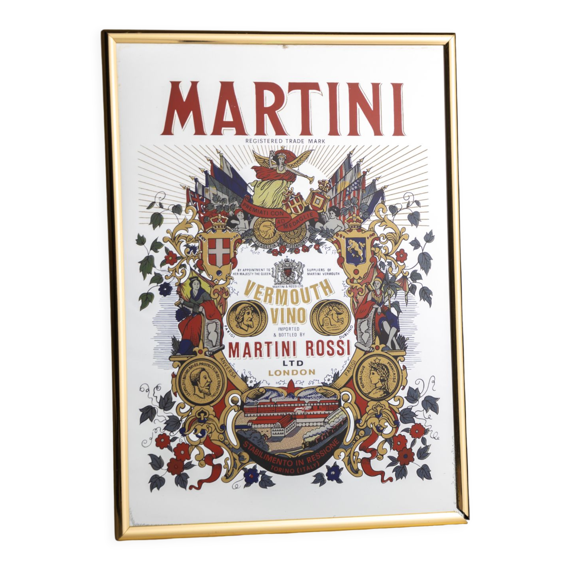 Martini vintage advertising mirror