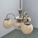Art Deco Pink Glass Chandelier, Czechoslovakia, 1940s
