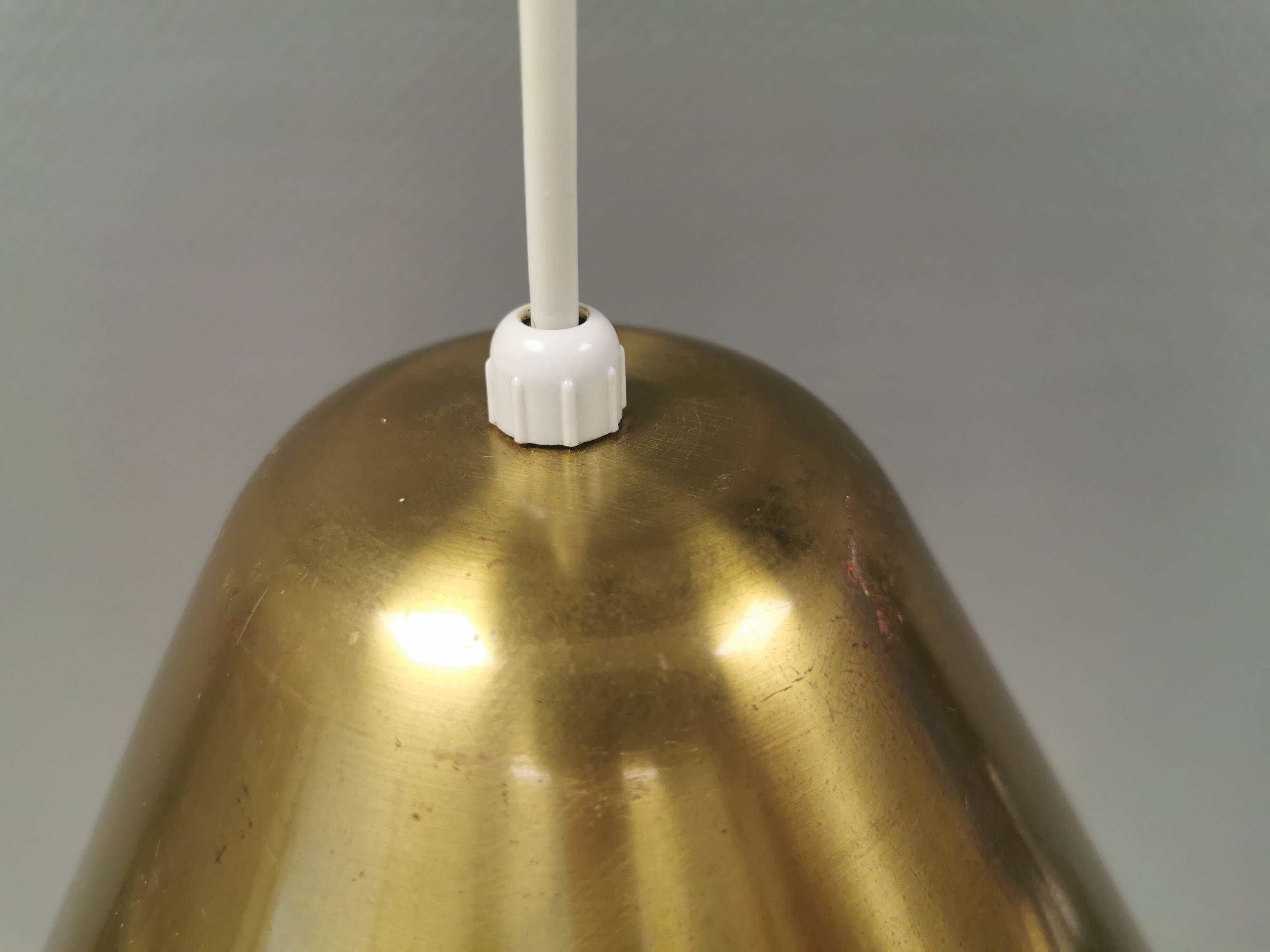 Hanging lamp from Danish Fog&Mørup 1950s, made of solid brass.