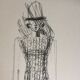 Paco Rabanne: jole press early 1990s vintage fashion illustration.