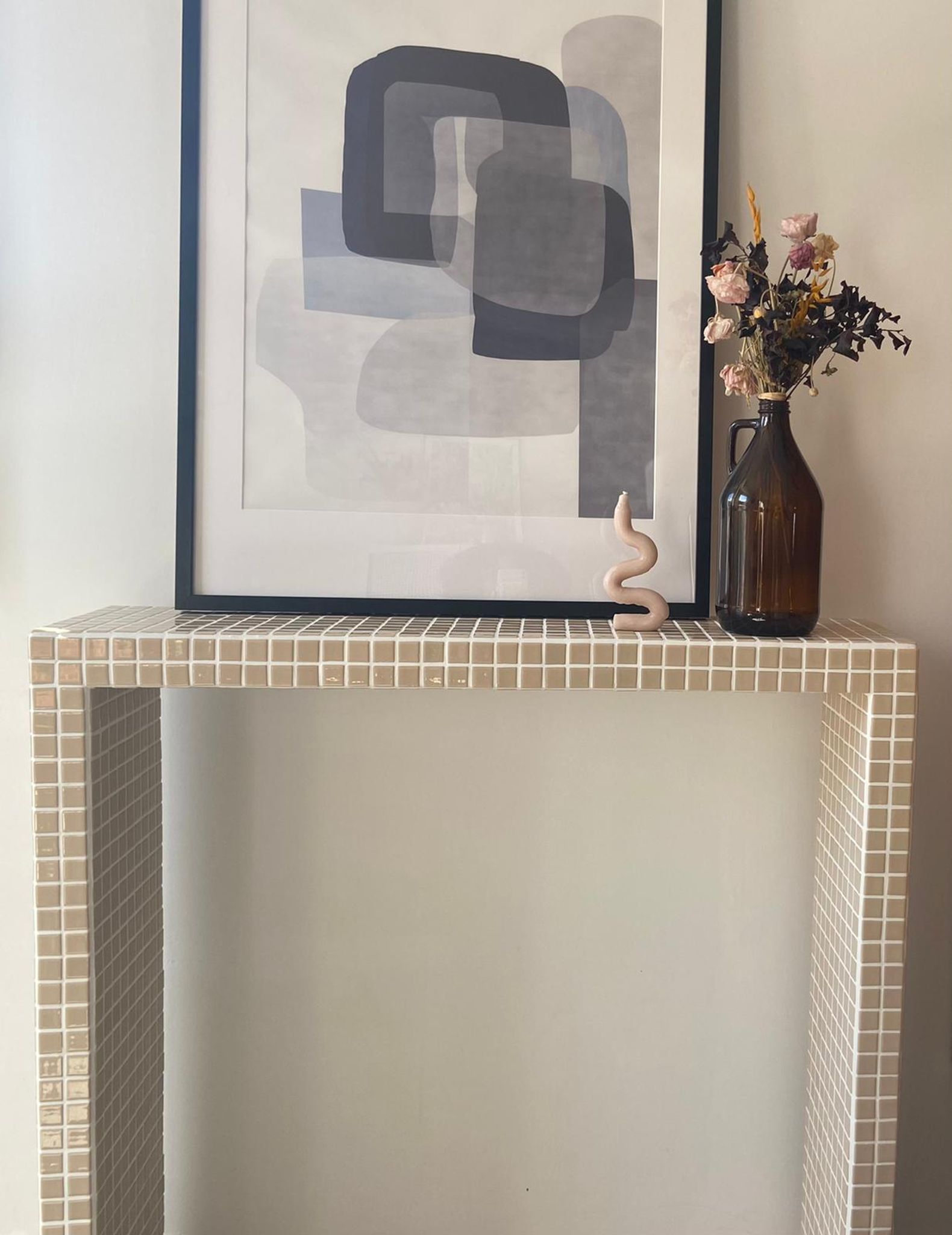 Console carrelage mosaïque