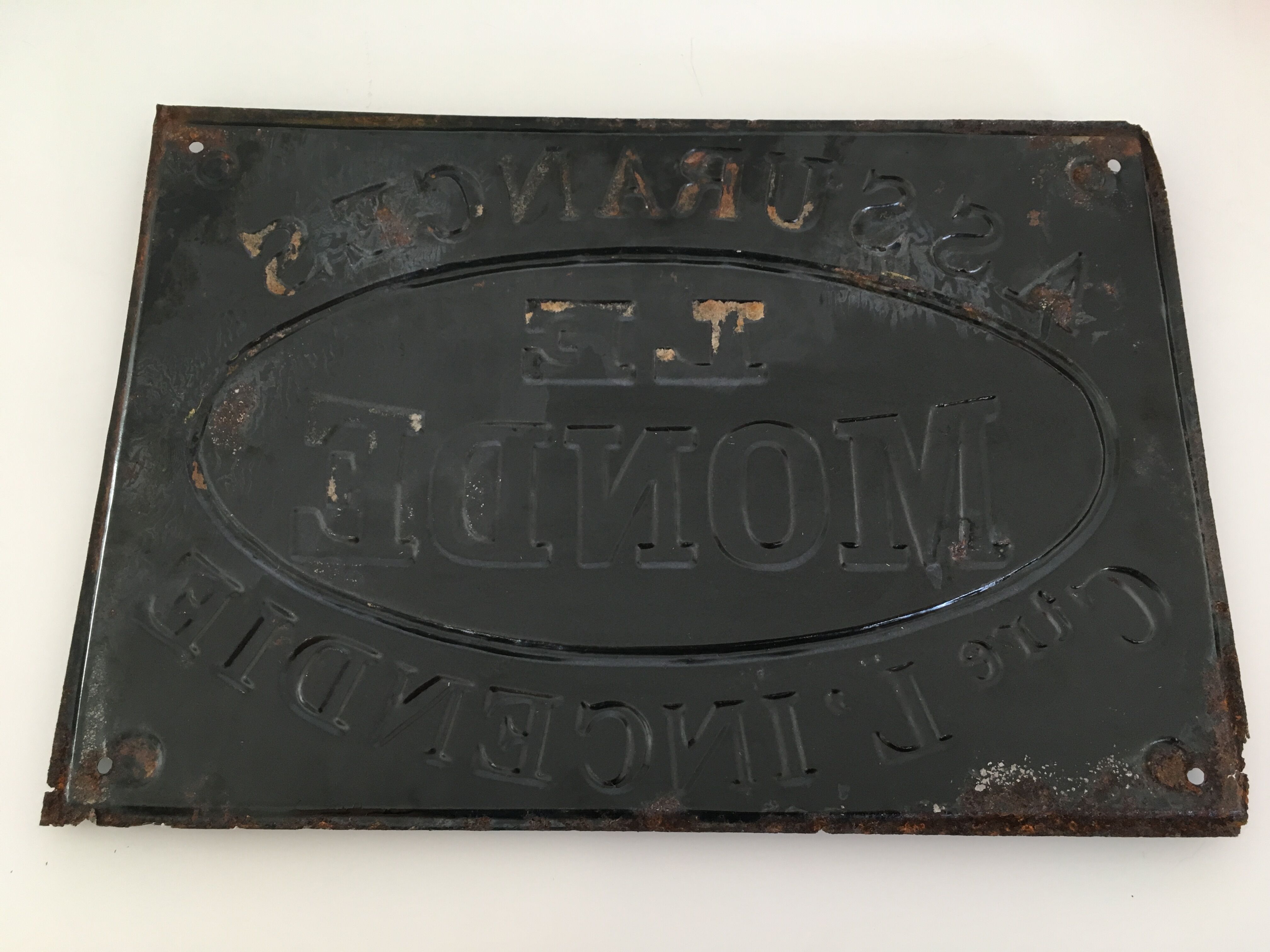 Antique enamelled plate 1900