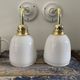 Pair of vintage white opaline sconces restored