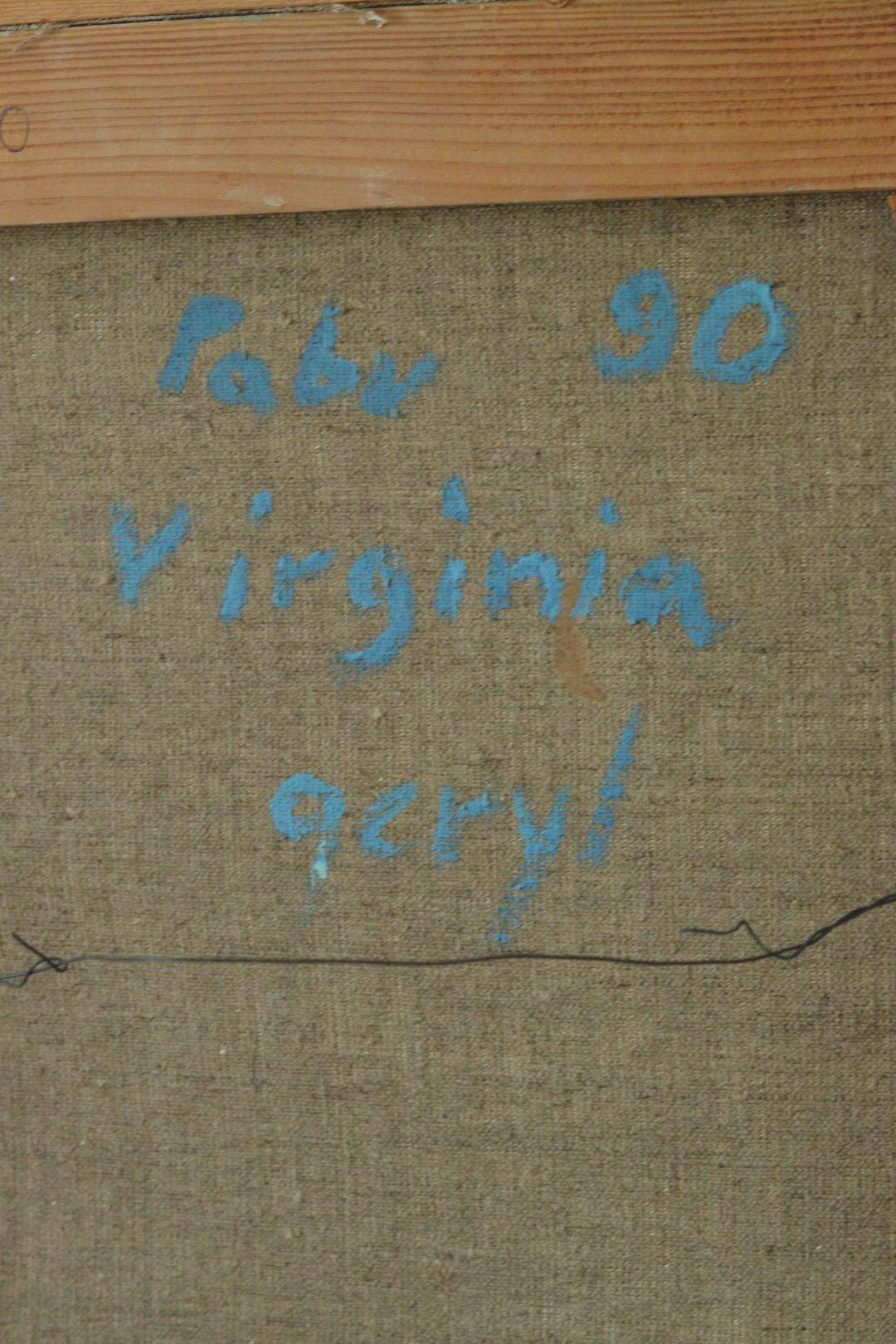 Original Swedish oil on canvas from the mid-century "Virginia" by Pabu.