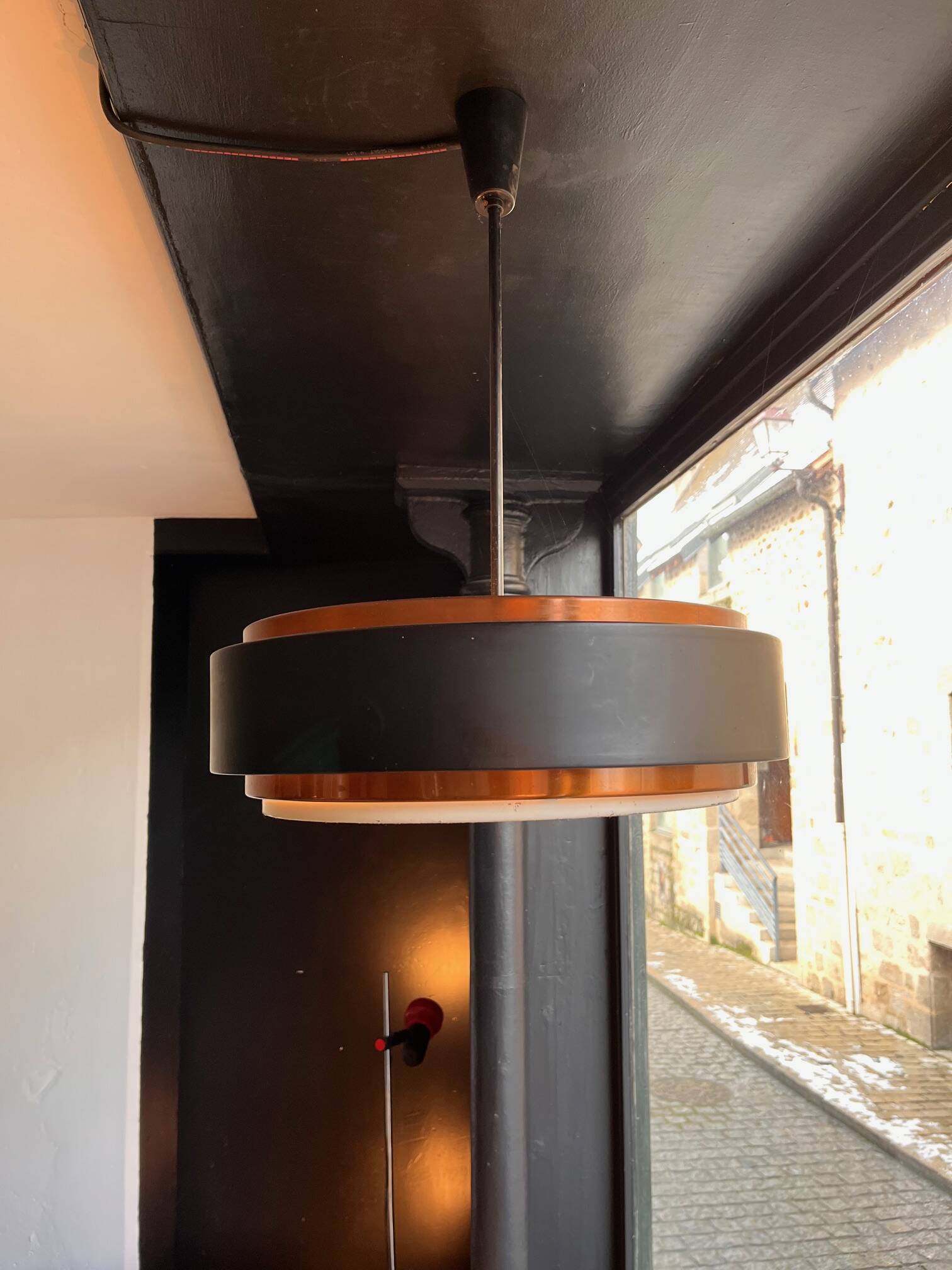 Metal pendant light from the 1950s