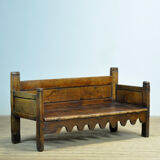 Antique walnut bench, Southern France / Northern Spain, 17th–18th century