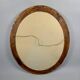Miroir ovale vintage avec cadre en bois doré