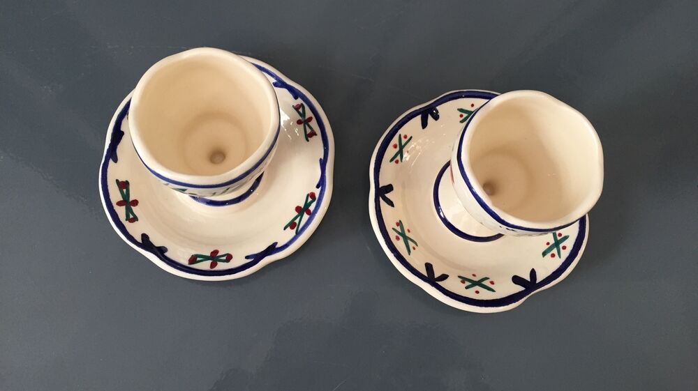 Duo of hb quimper breton coquetiers and flowers