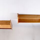 Secretary and shelf hanging in elm.