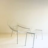 Armchair and ottoman " cone " by the Campana brothers for Edra, 1997