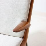 Minimalist 'Boomerang' lounge chair by Peter Hvidt & Orla Møgaard, Denmark