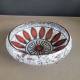 Glazed ceramic bowl signed Hôpital Cantonal Genève 1969