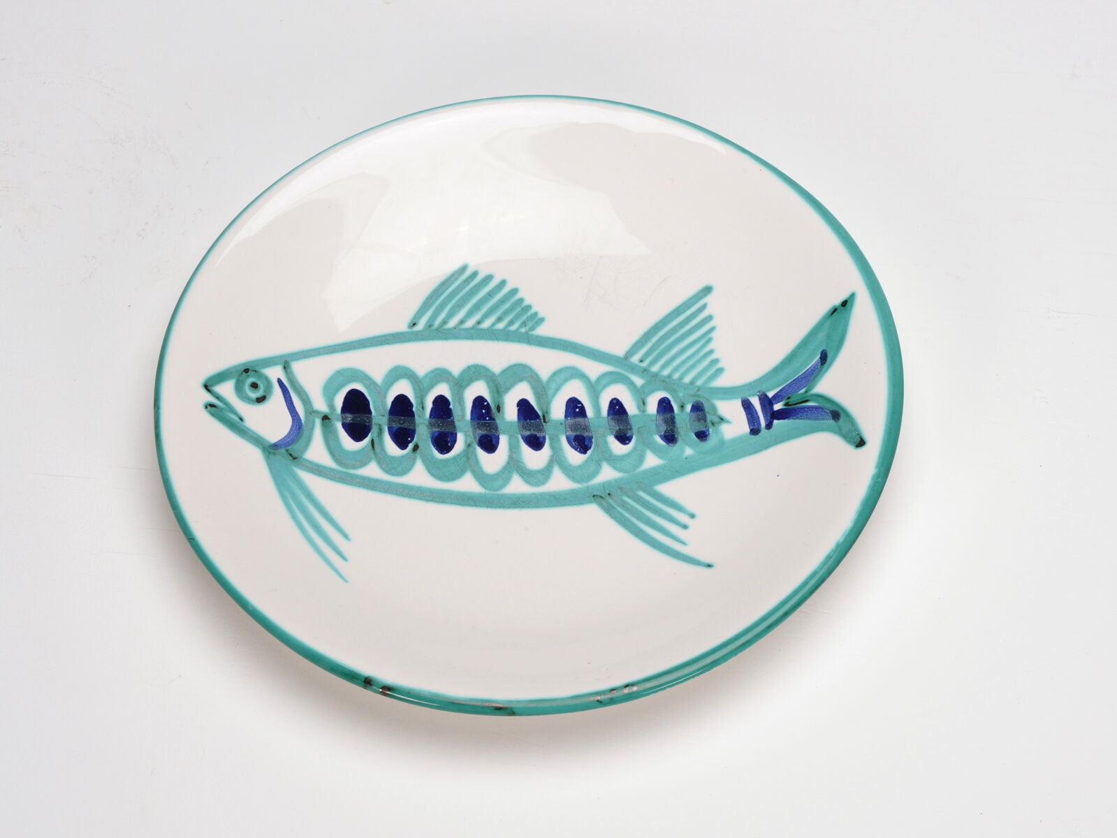 Robert Picault 6 flat round plates circa 1960