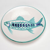 Robert Picault 6 flat round plates circa 1960