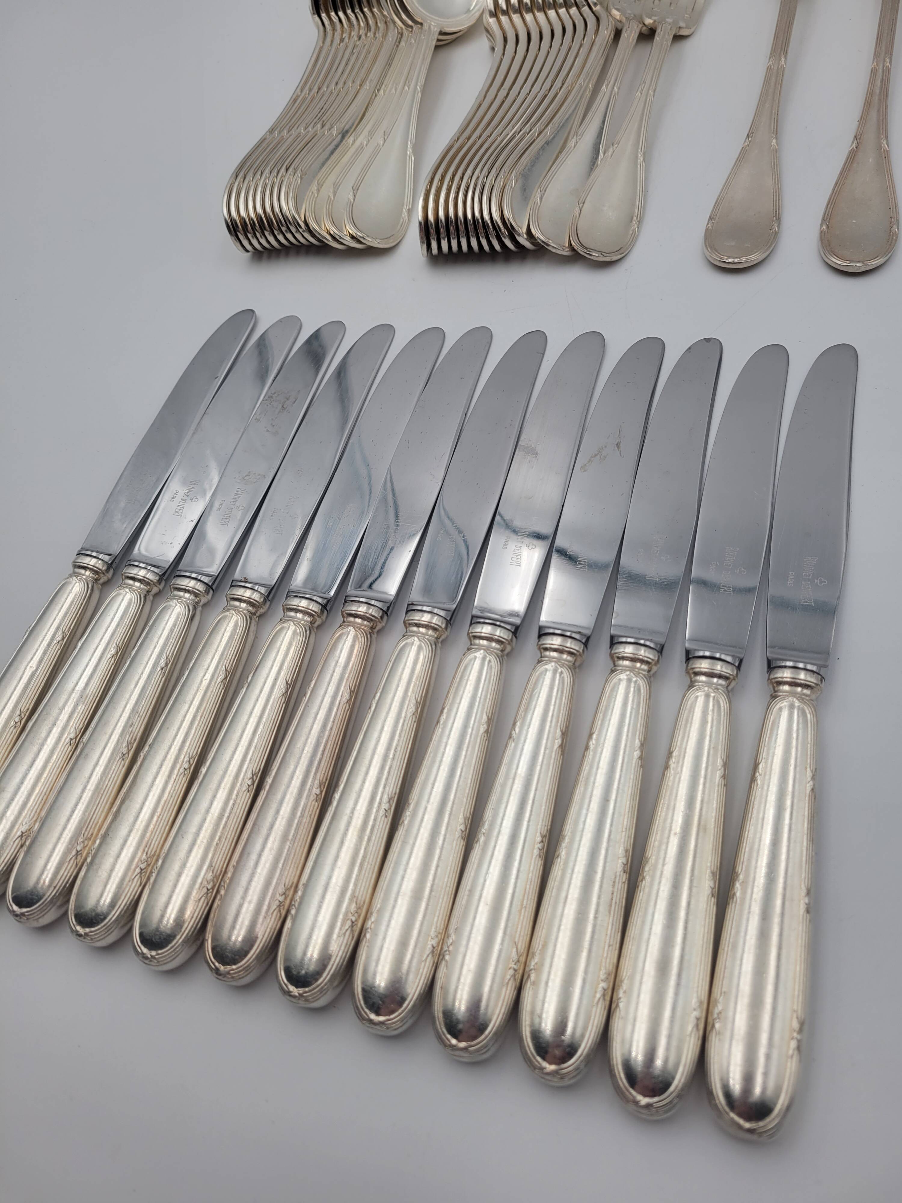 Ravinet d'Enfer silver plated cutlery set 38 pieces