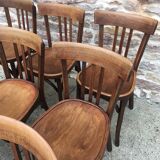 Suite of 9 bistro chairs
