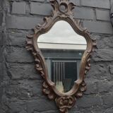 Vintage aged gilded wood mirror 60' 35x60cm