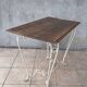 Old wrought iron and walnut table