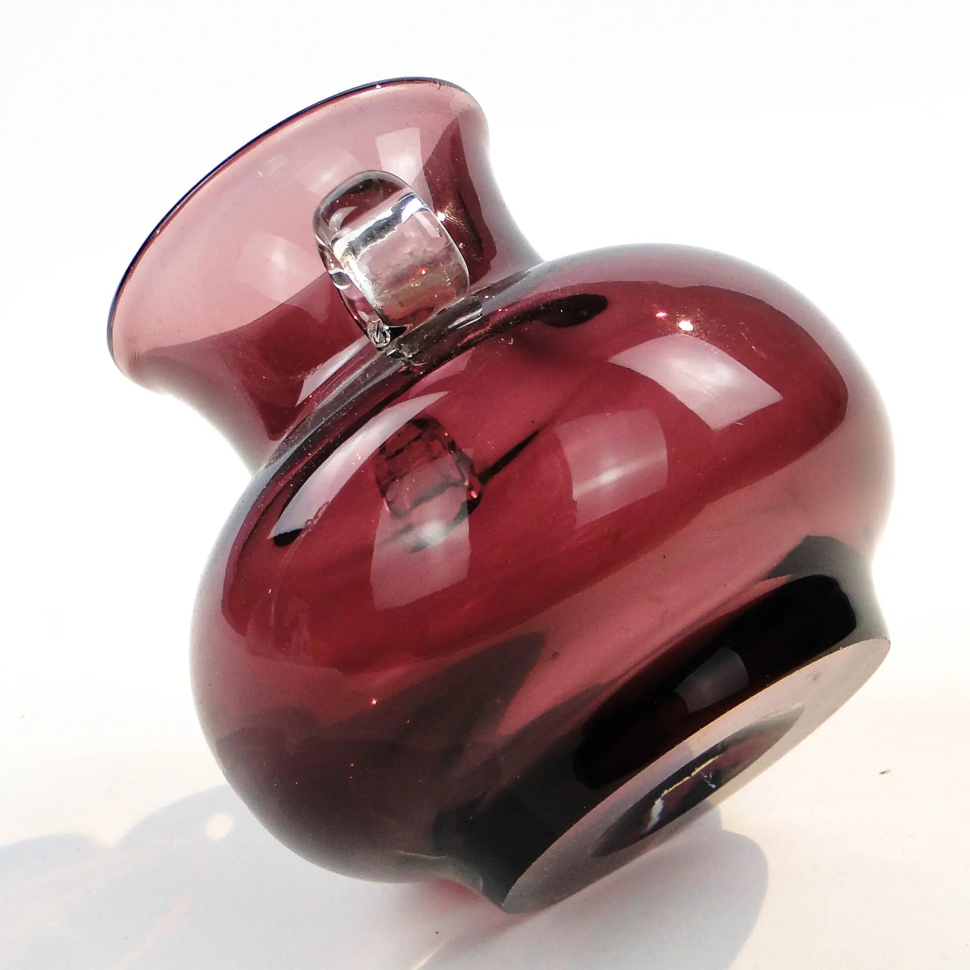 Vase, mid-century modern, glass, Poland, 1970s