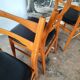 Set of 4 vintage Scandinavian chairs with Skaï seat