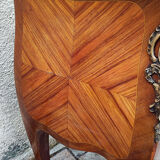 Chest of drawers 2 drawers Louis XV marquetry rosewood