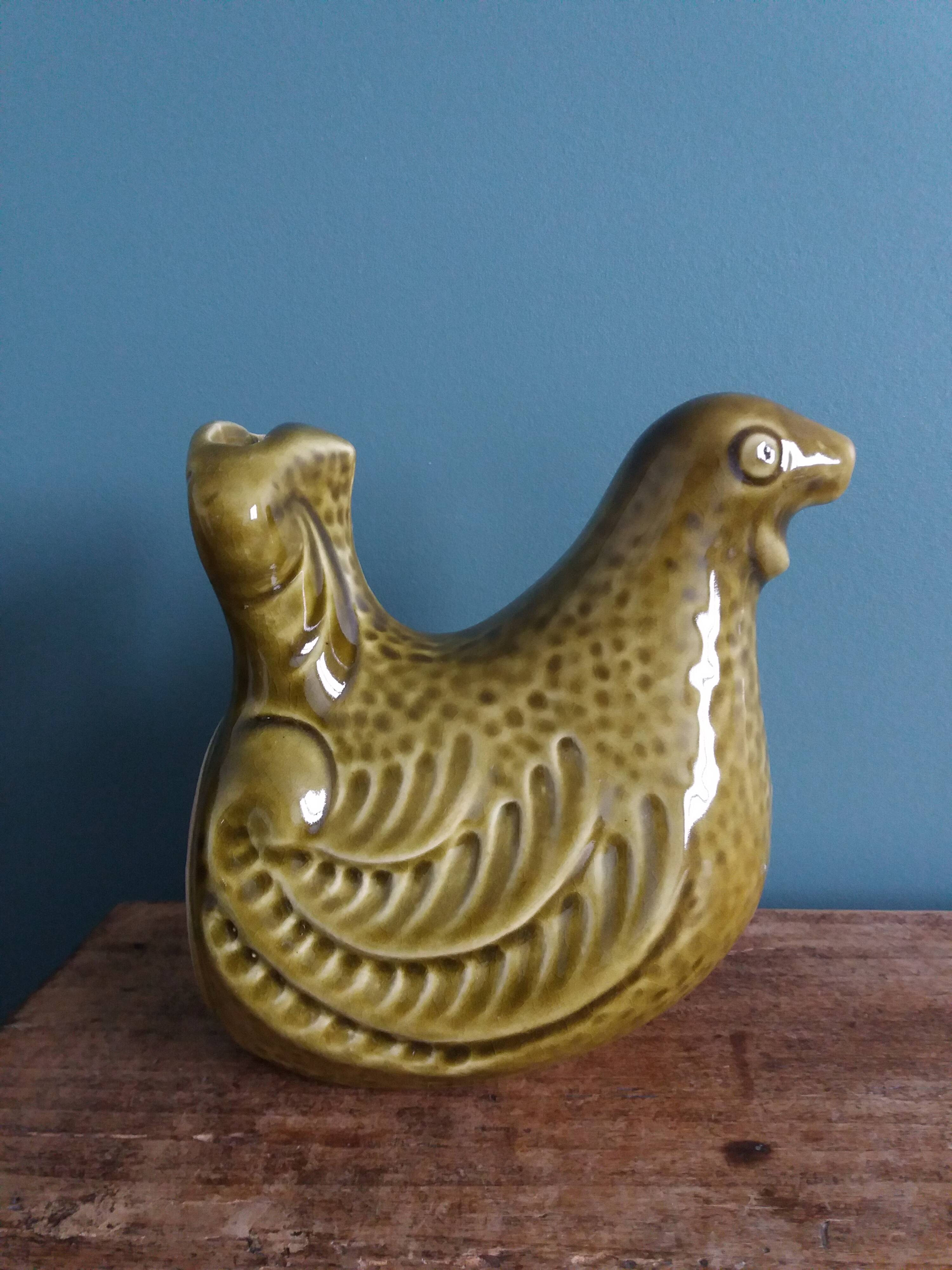 Ceramic Bird String Dispenser Scissor Holder Wall Decor
