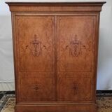 Charles x style cabinet in elm magnifying glass veneer