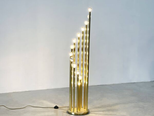 Lampadaire xl en laiton Gaetano Sciolari