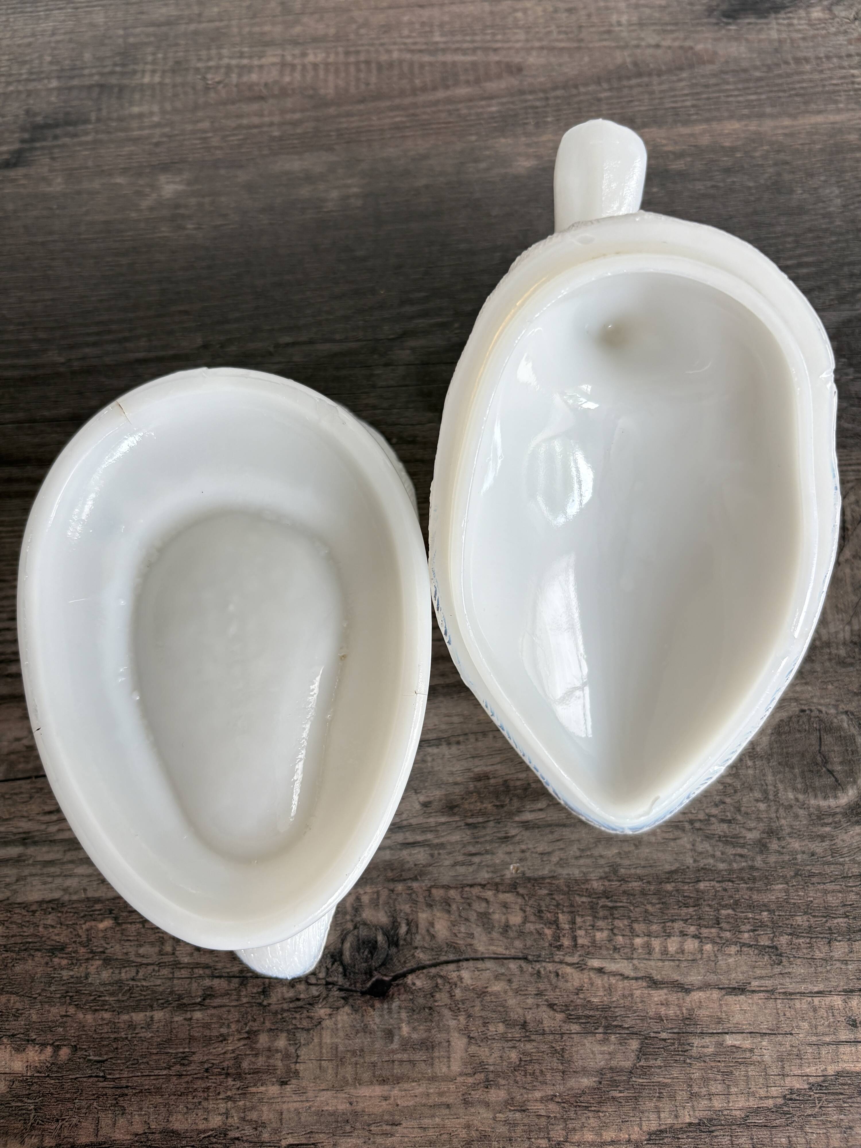 Antique white opaline candy box