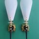 Pair of 50s rockabilly torch wall lights