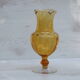 Amber glass standing vase