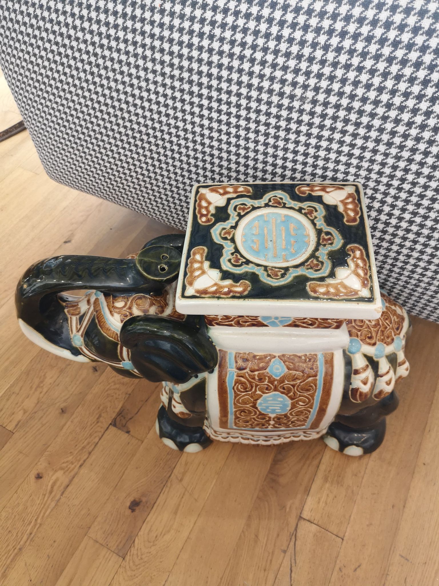 Ceramic elephant plant holder