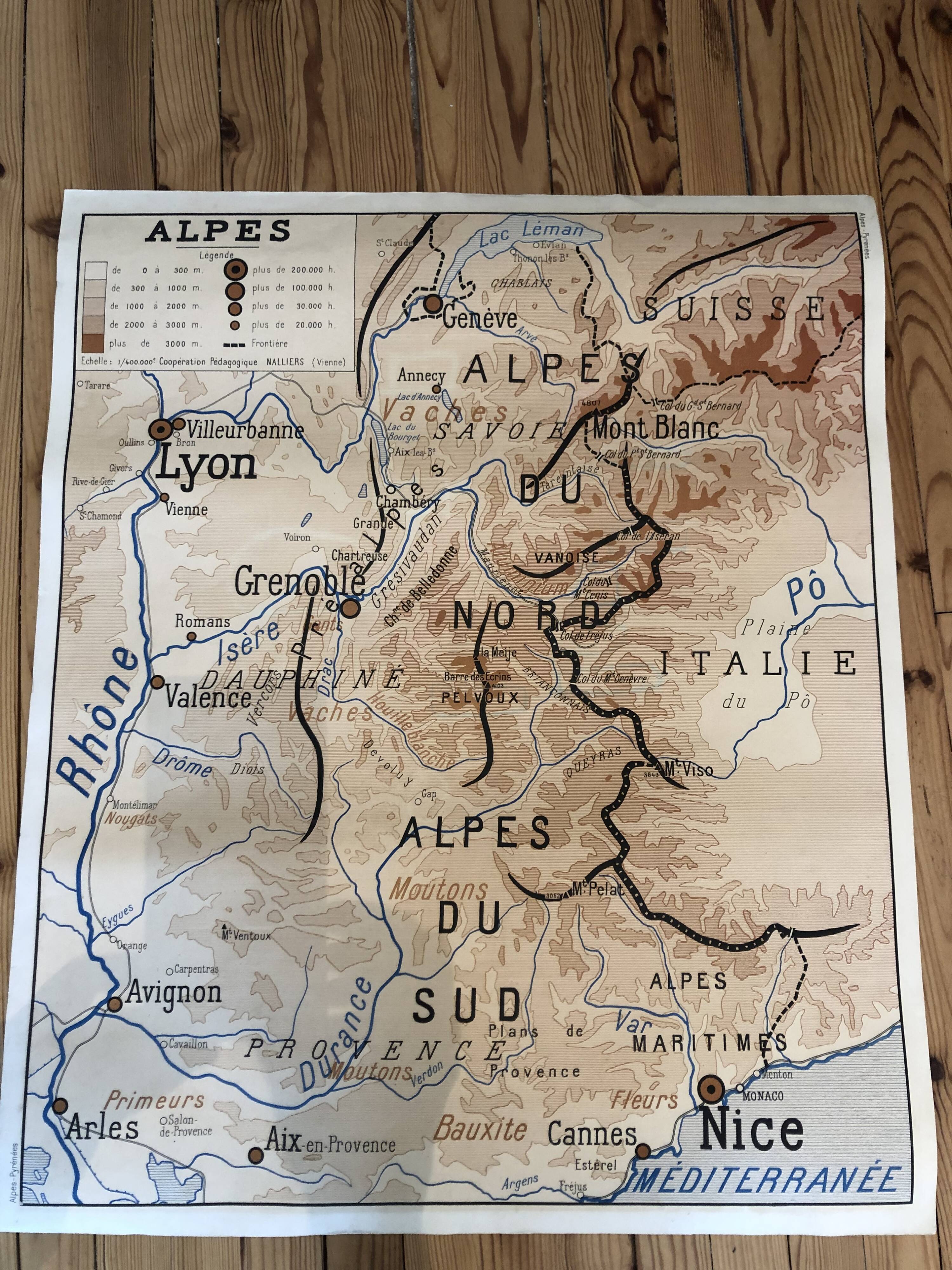 School poster Alps/Pyrenees